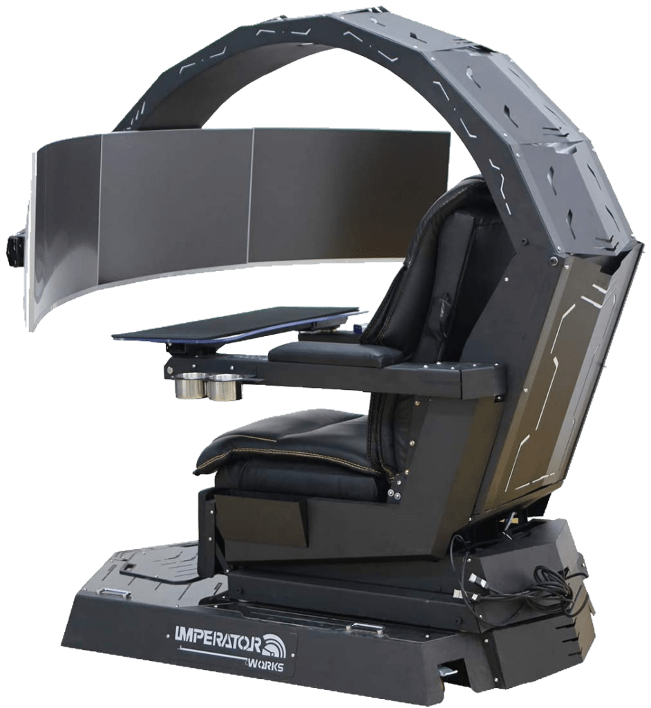 Unbox therapy gaming pc using the IWR1 IMPERATORWORKS Brand Gaming chair, Computer chair for office and home; For triple monitors