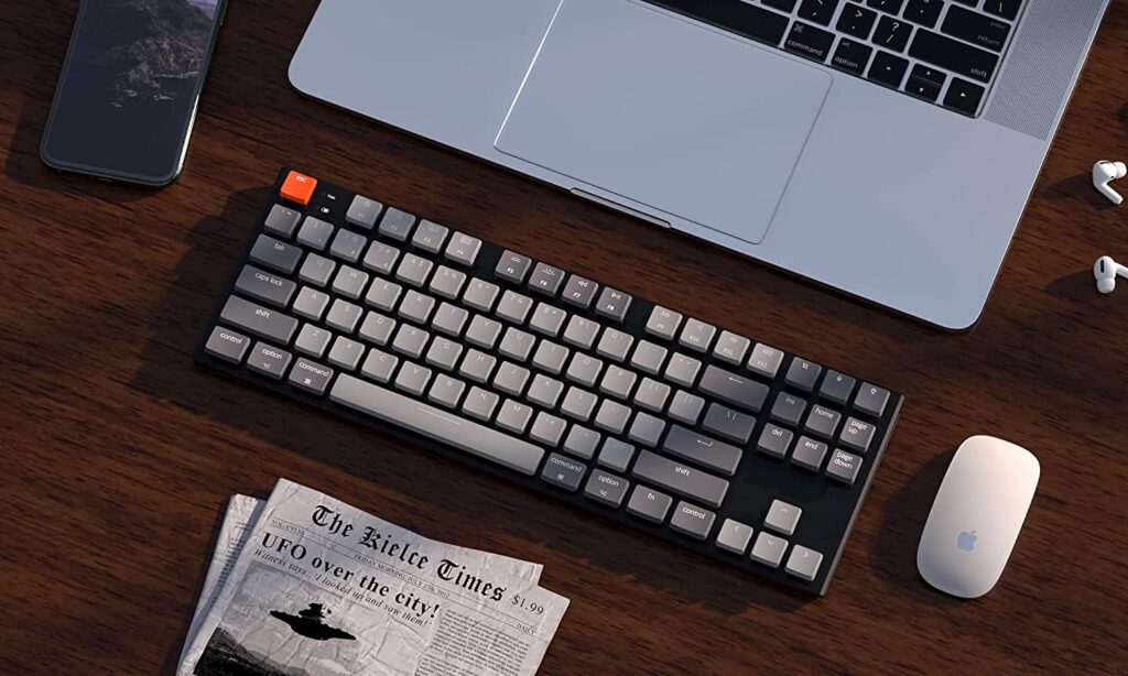 Keychron K1 low profile mechanical keyboard with Macbook Pro