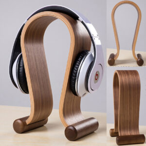 wooden headset holder