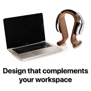 wooden headset holder