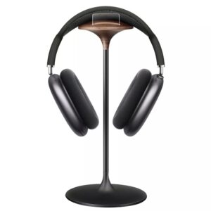 premium minimal wood and metal headphone stand