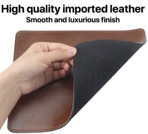 vegan leather mouse pad