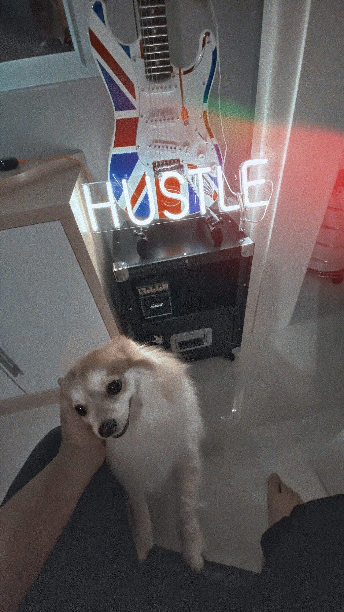 hustle LED sign