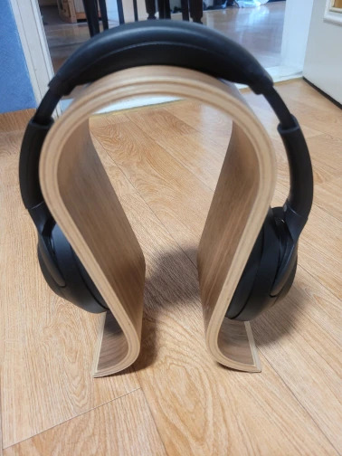 wooden headset holder