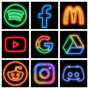 ios neon icons