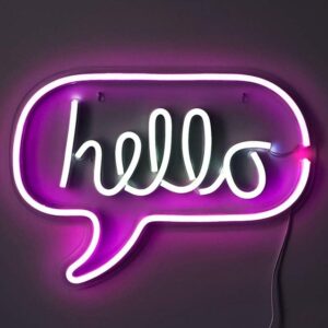 Hello Neon Sign