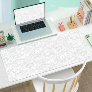 white topographic mouse pad