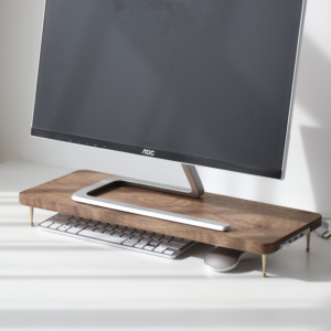 Walnut Wood Monitor Stand with USB