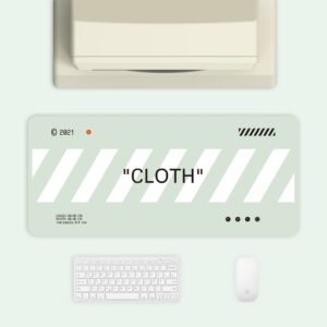 off white desk mat