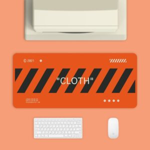 off white desk mat