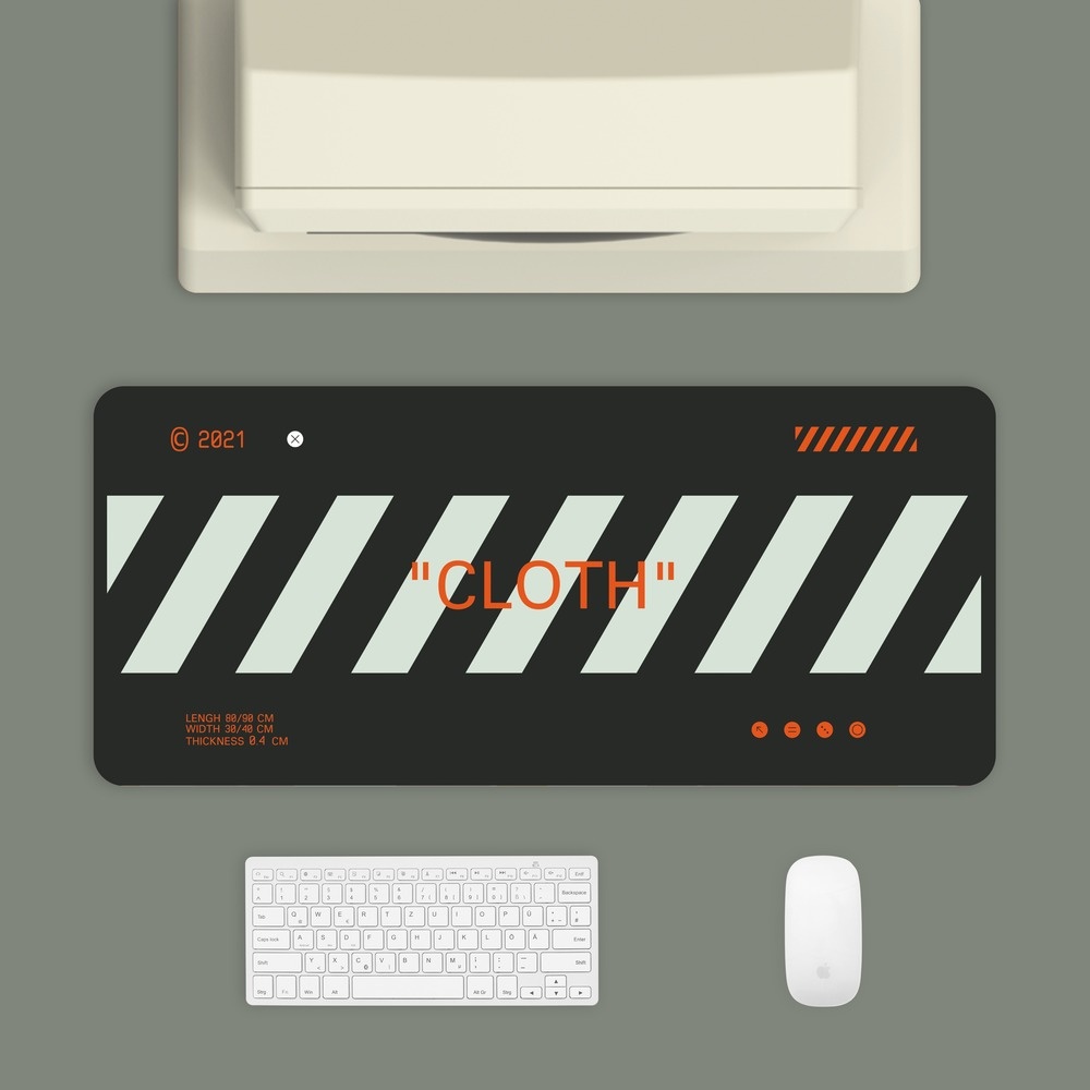 White sales desk mat