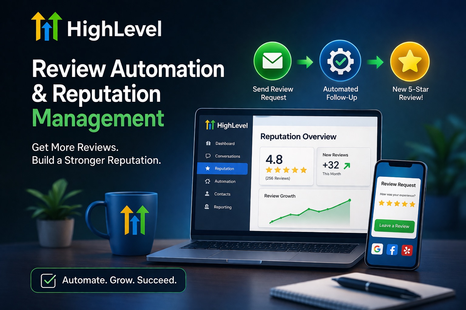 gohighlevel review automation and reputation