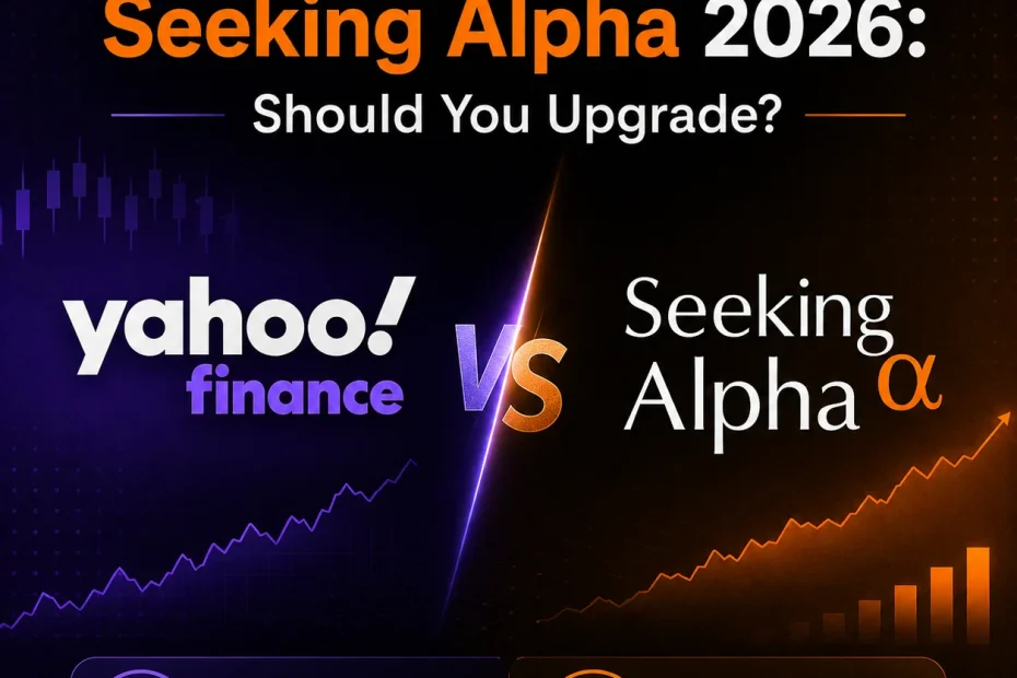 Yahoo Finance vs Seeking Alpha 2026 comparison — free versus paid investing platforms