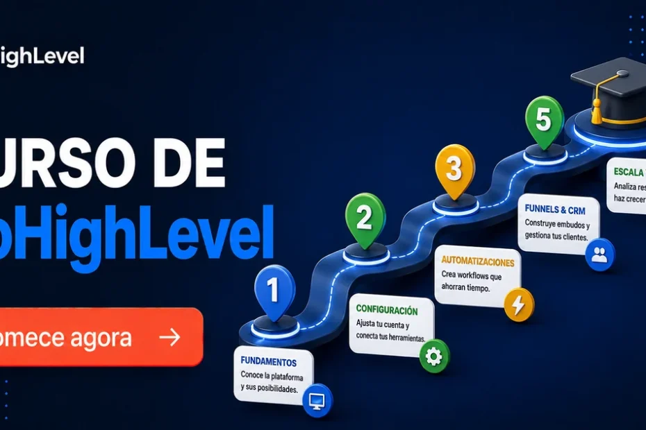 Curso de GoHighLevel em portugu&ecirc;s: por onde come&ccedil;ar