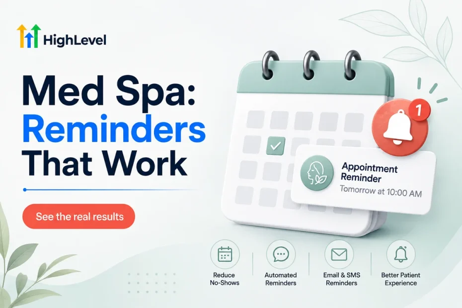 GoHighLevel for Med Spas: Appointment Reminders and Reactivation