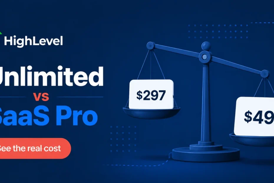 GoHighLevel Unlimited vs SaaS Pro: Which One Should You Pick?