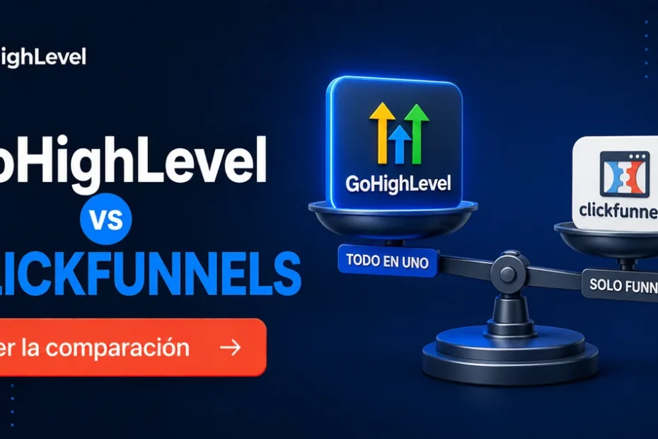 GoHighLevel vs ClickFunnels: comparaci&oacute;n honesta en espa&ntilde;ol