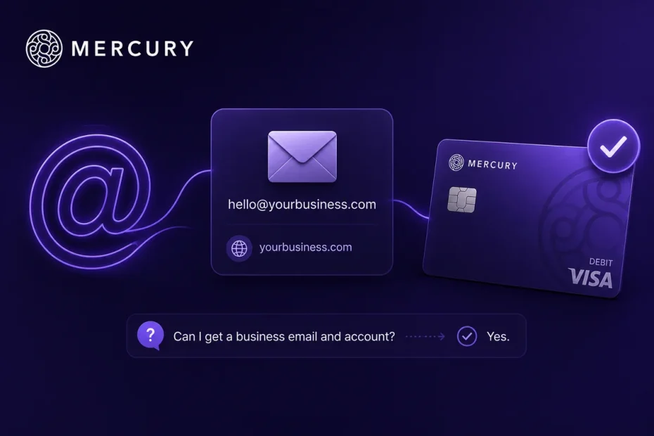 Opening a Mercury business account without a business domain email